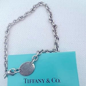 Return to Tiffany Oval Tag Necklace - Silver